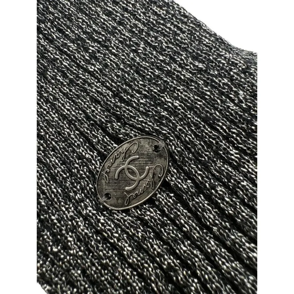 CHANEL gunmetal silver
